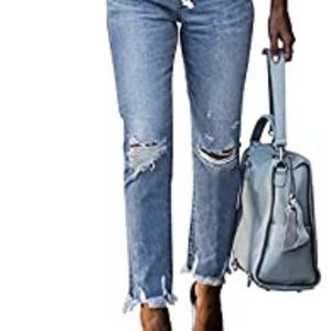 NWT-Slim Fit Jeans Boyfriend Distressed Ankle